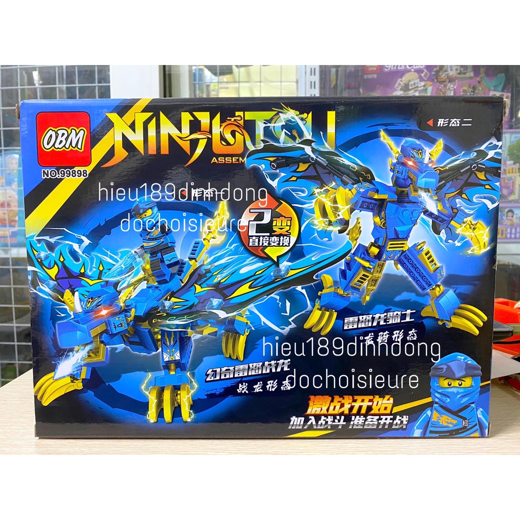 Lắp ráp xếp hình ninjago robot và rồng của ninja 99898