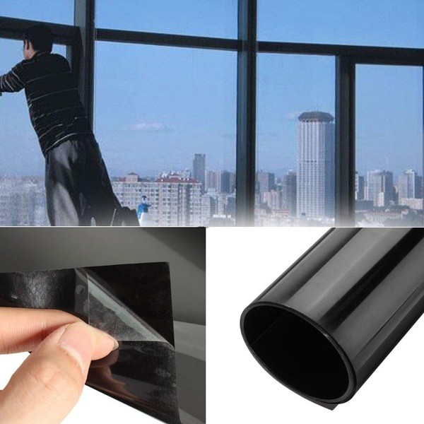 1 Cuộn Băng Keo Màu Đen Dán Cửa Sổ Xe Hơi Chống Trầy 50Cmx100Cm