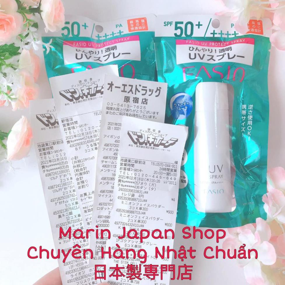 (Sale 350k --&gt;&gt; 210k) Xịt chống nắng cao cấp Fasio Kose Nhật Bản SPF50+ , PA++++