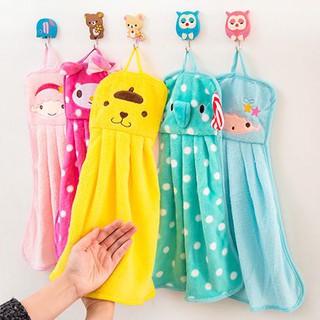 KHĂN LAU TAY HÌNH THÚ CHẤT LIỆU COTTON THẤM HÚT NƯỚC CỰC TỐT - KHĂN LAU BẾP CÓ MÓC TREO TIỆN LỢI