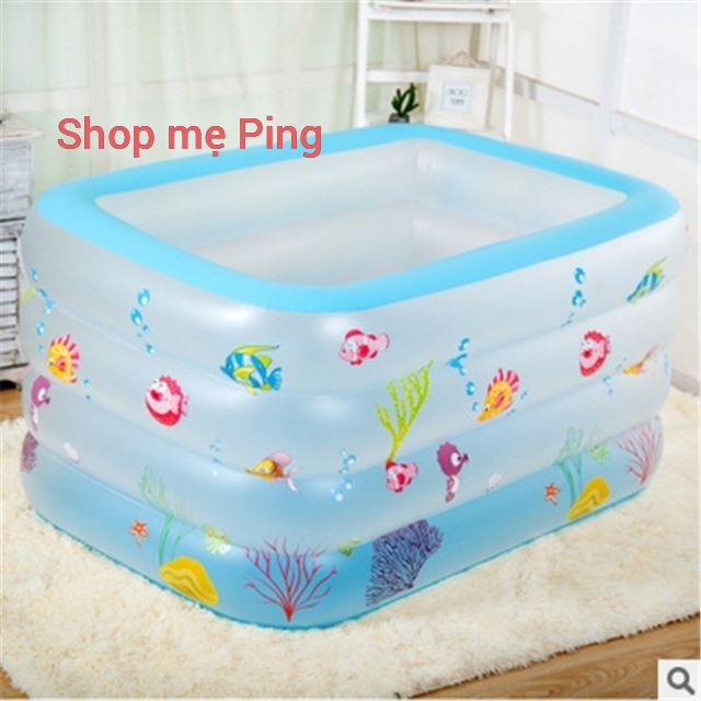 Bể bơi 4 tầng kích thước 140x100x75cm cao cho bé tập bơi