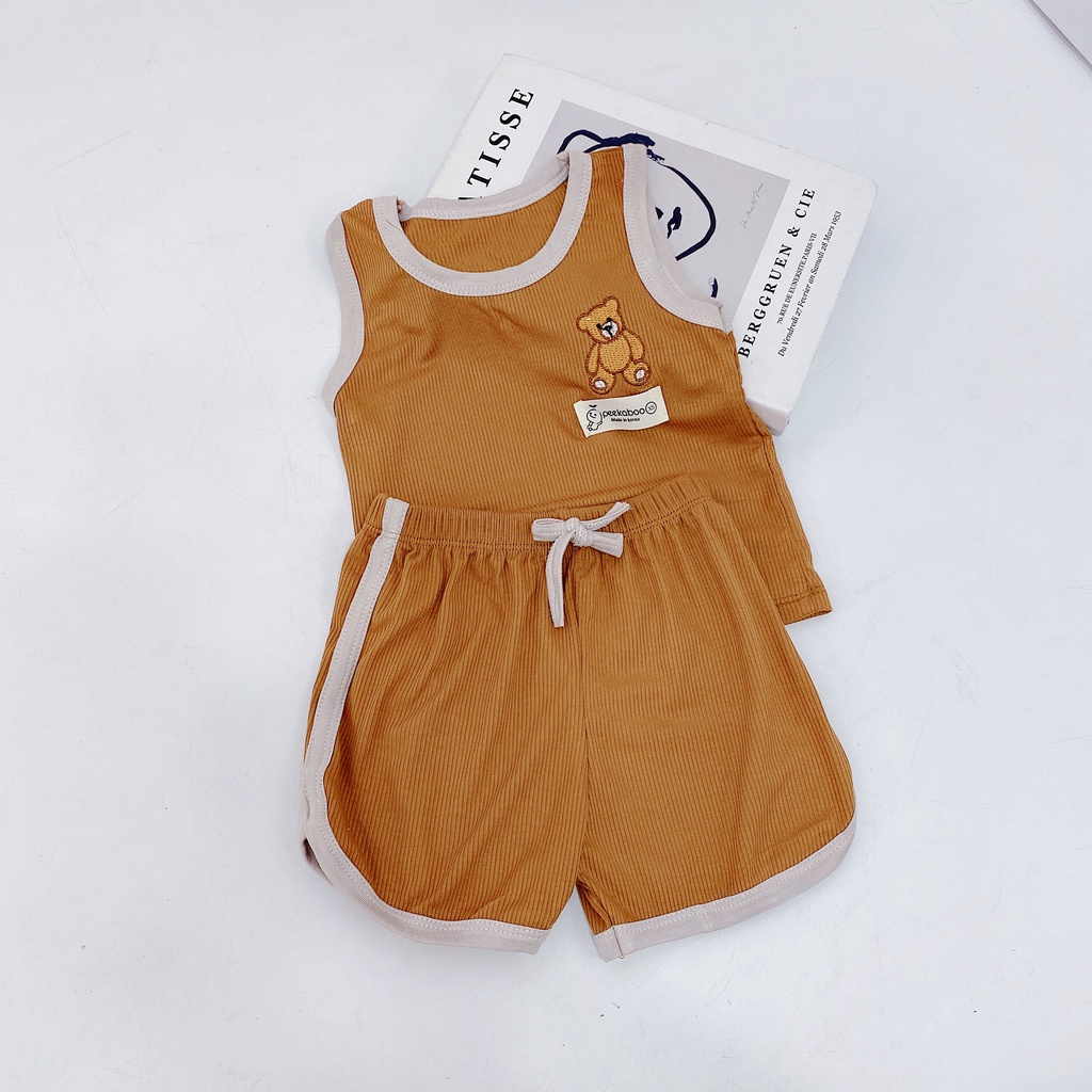 HOT BỎNG TAY- BỘ BA LỖ GÂN LẠNH PEEKABOO CHO BÉ TRAI - BÉ GÁI