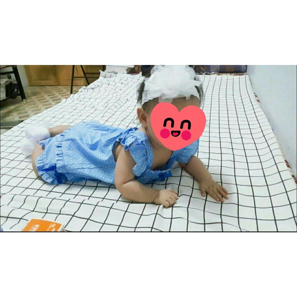 Bộ mặc nhà chấm bi Mialy kids cho bé gái (10-30kg) - Vải mềm mát, hoạ tiết chấm bi thời trang