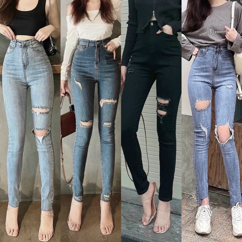 QUẦN JEANS RÁCH (KÈM VIDEO HÌNH THẬT)