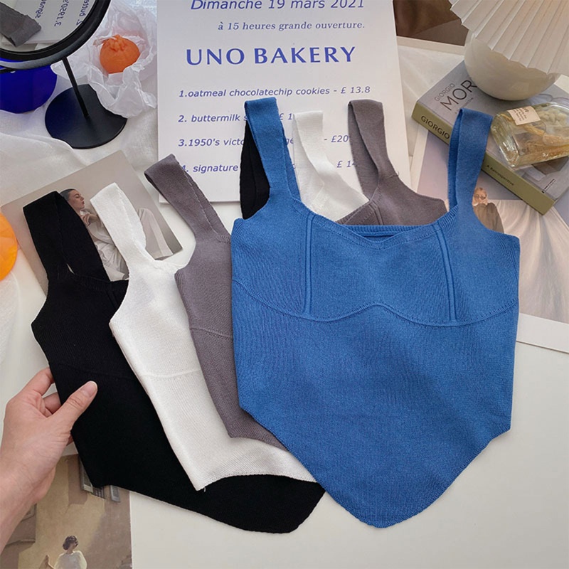 Áo Crop Top Hai Dây Cổ Chữ U Thời Trang Gợi Cảm