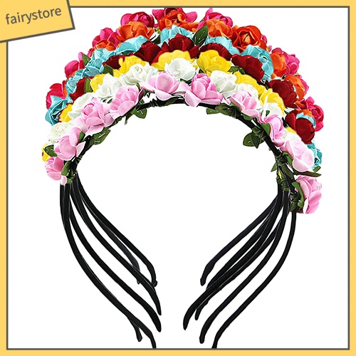Băng đô cài tóc đính hoa hồng xinh xắn thời trang