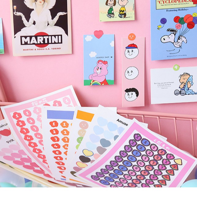 Sticker Dán DIY Hình Số Nhiều Màu