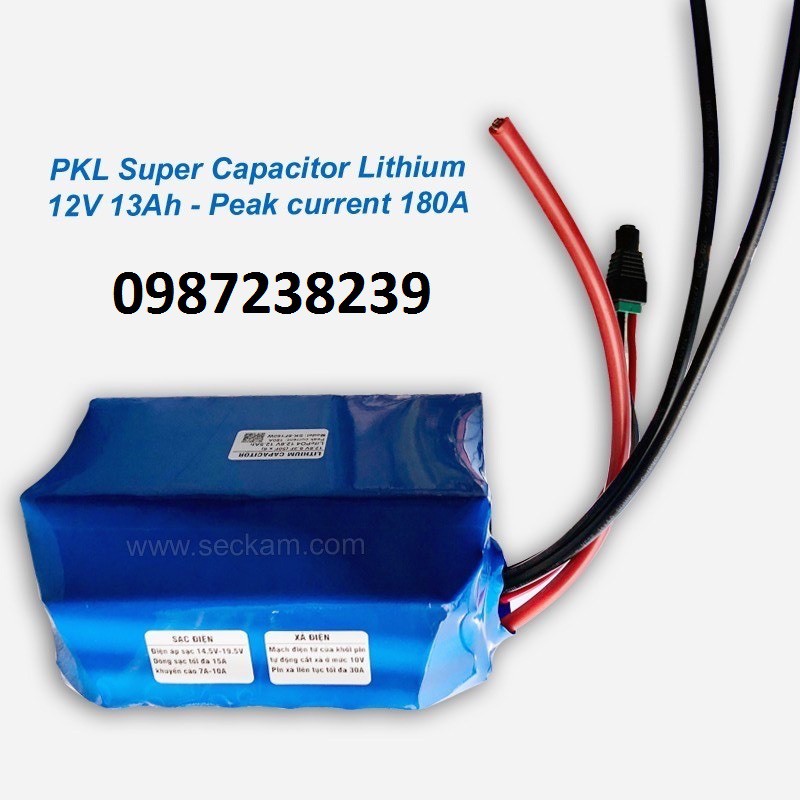 Acquy siêu tụ xe phân khối lớn 13AH xả 180A