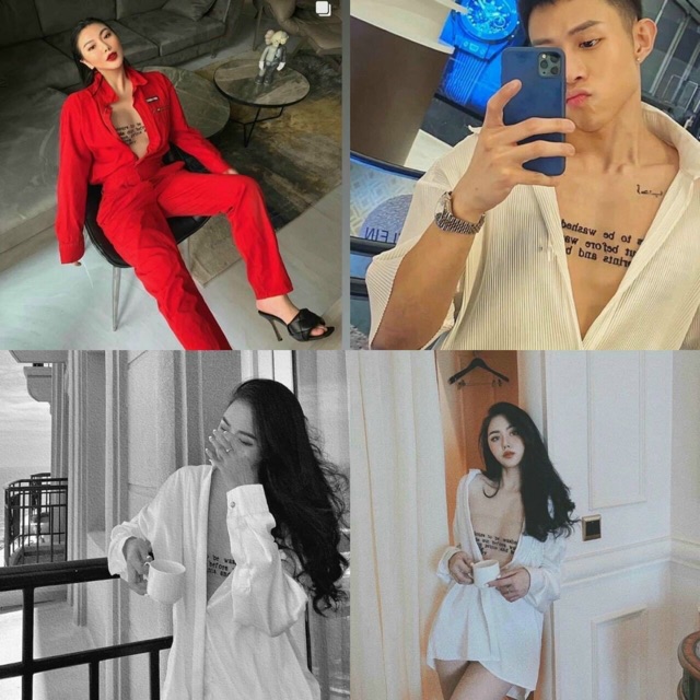 Áo lưới ống tatoo siêu hot dây kéo khoá -B0B | BigBuy360 - bigbuy360.vn