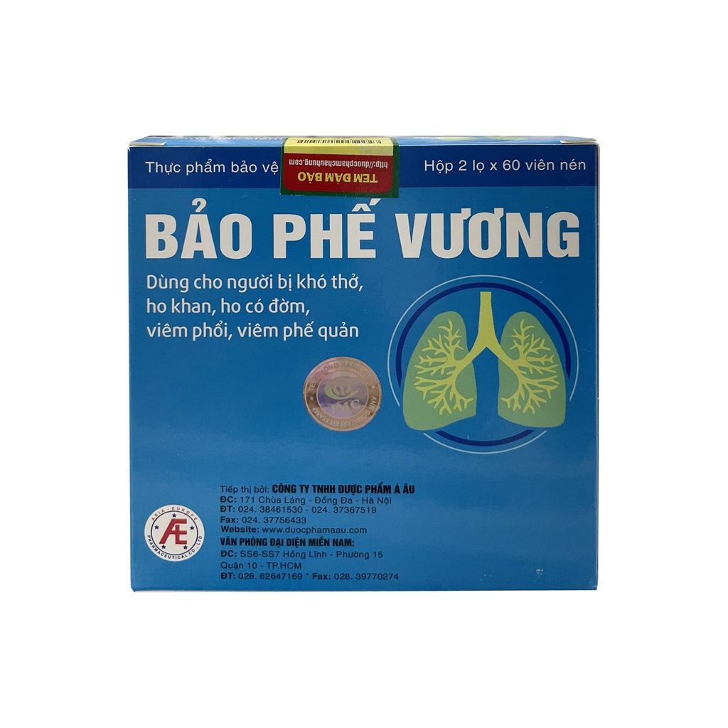 Bảo phế vương - Hộp 2 lọ x 60 viên tiết kiệm hơn - hỗ trợ giảm ho có đờm, phế quản từ thảo dược