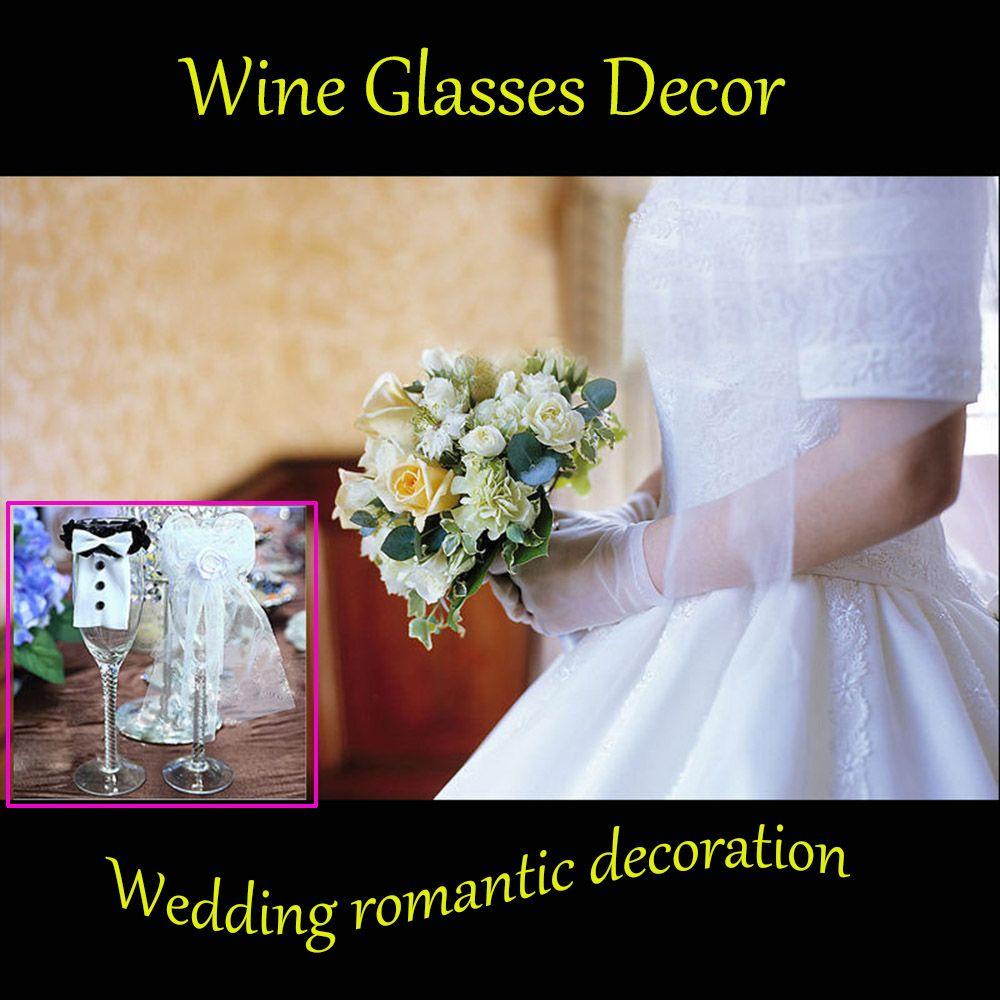 Set 2 Mạng Che Mặt Đính Nơ Trang Trí Chai Rượu Vang