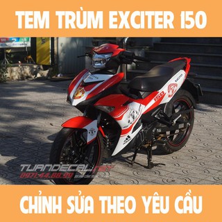 Tem trùm exciter 150 mu đỏ trắng đẹp