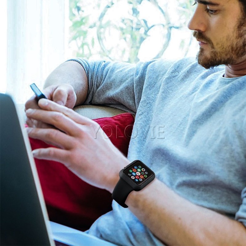 Ốp Bảo Vệ Bằng Silicone Mềm Màu Kẹo Newst Năm 2022 Cho Apple Watch 3 2 1 42MM 38MM iWatch 4 5 6 7 SE 40MM 44MM