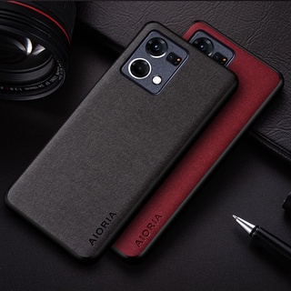 Ốp Điện Thoại Cho oppo Reno 7 4G funda Thiết Kế Đơn Giản Màu Trơn Dệt Da coque Cho F21 Pro