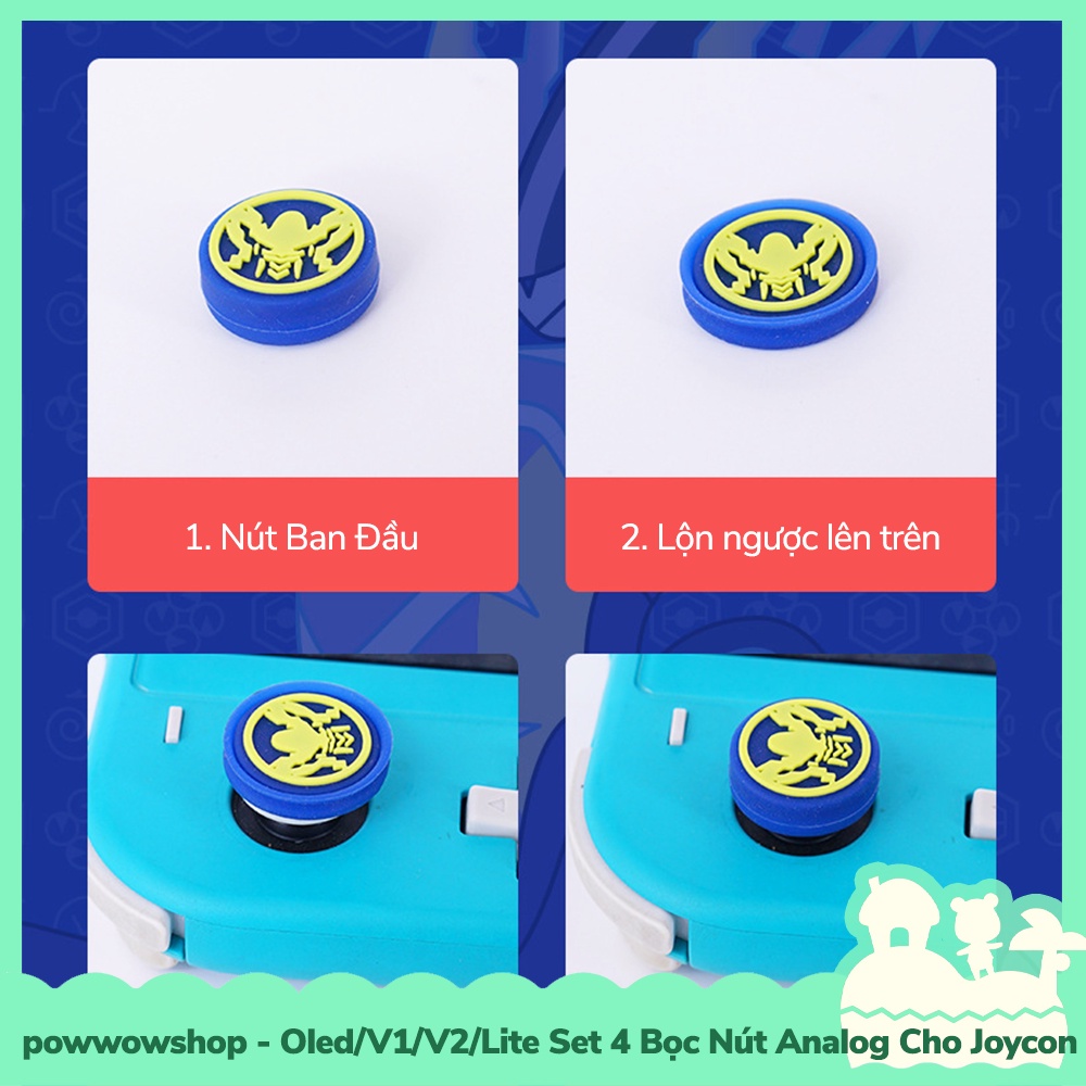 [Sẵn VN - Hỏa Tốc] Oled/V1/V2/Lite Set 4 Bọc Nút Analog Joycon Cho Máy Game Cầm Tay Nintendo Switch Scarlet &amp; Violet