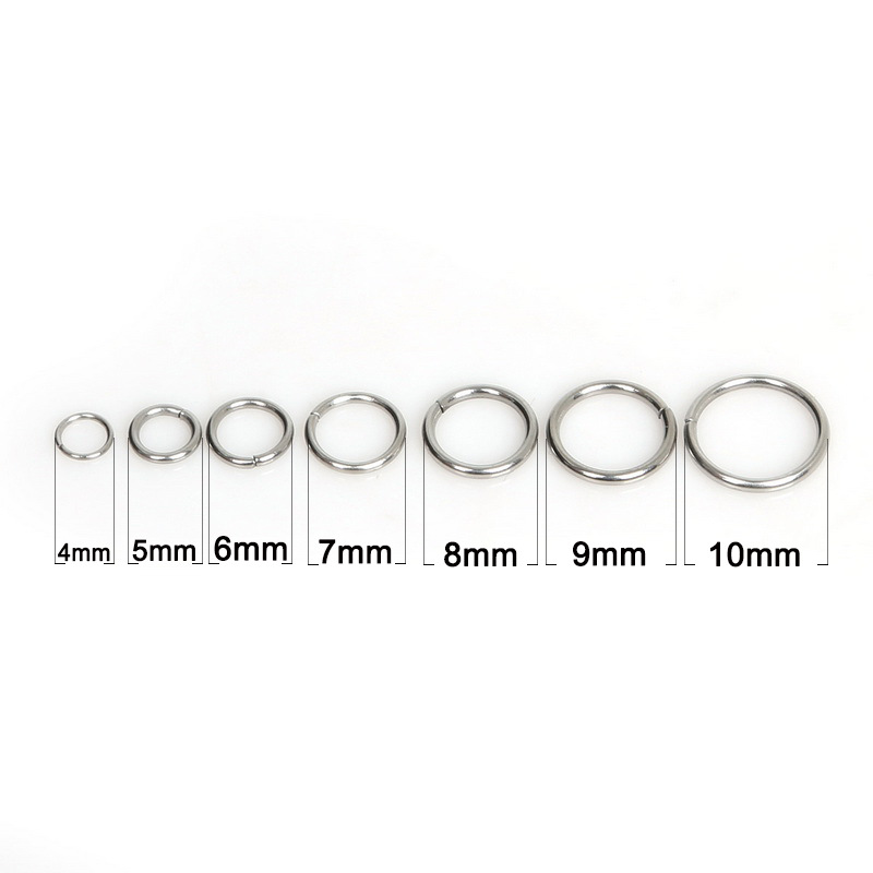 Bộ 200 Vòng Thép Không Gỉ 304 3 / 4 / 5 / 6 / 7 / 8 / 10mm