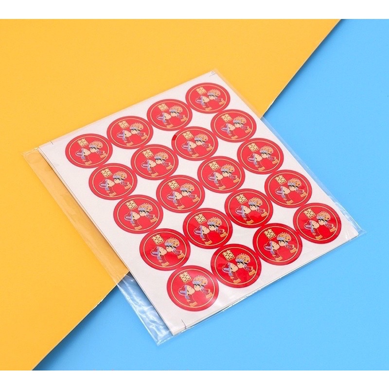 SONG HỶ DÁN TRANG TRÍ ĐÁM CƯỚI DÁN TRÁI CÂY, VẬT DỤNG NGÀY CƯỚI