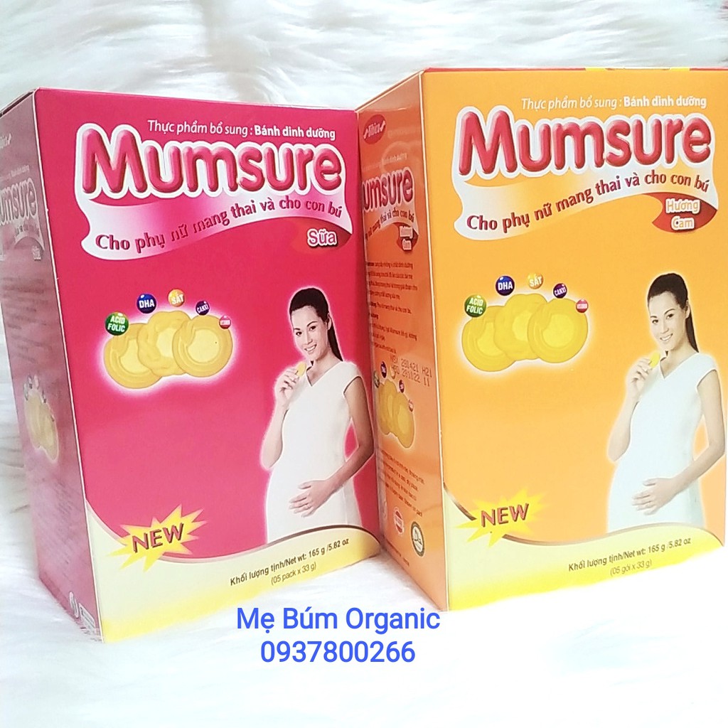 [ HCM Giao Hỏa Tốc] Bánh Dinh Dưỡng Mumsure Bibica Vị Sữa &amp; Cam- Sản phẩm dinh dưỡng dành cho phụ nữ mang thai.
