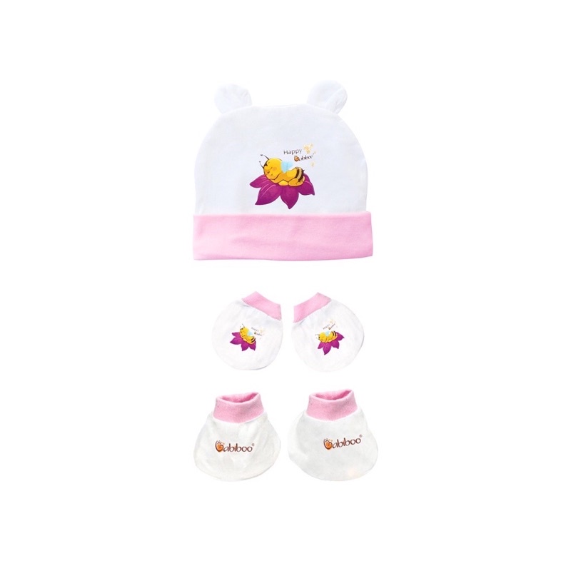 SET MŨ BAO TAY CHÂN SƠ SINH COTTON CAO CẤP