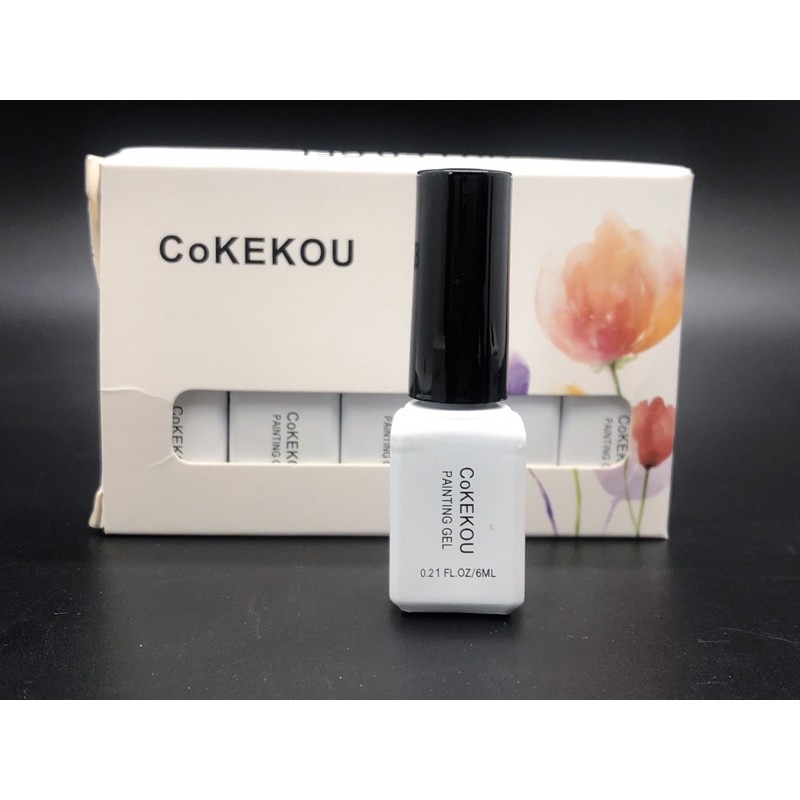cọ nét gel trắng đen cokekou