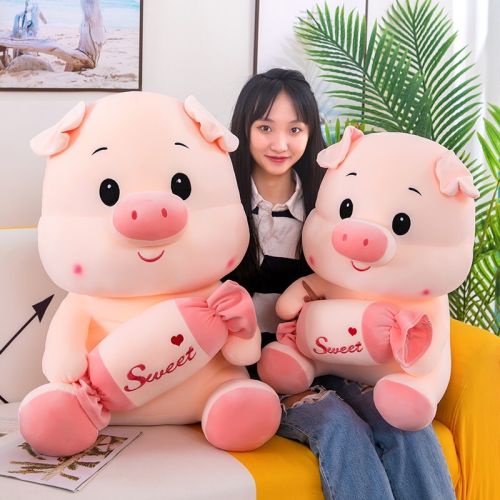Gấu bông Heo bông ôm kẹo