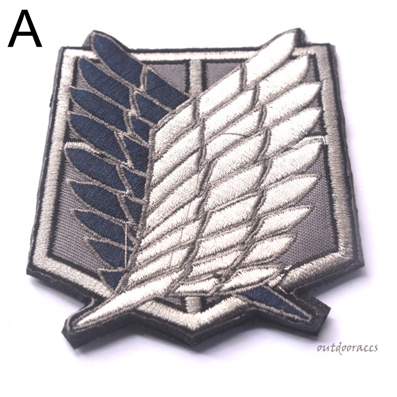 Miếng dán ủi quần áo thêu biểu tượng anime Attack on Titan