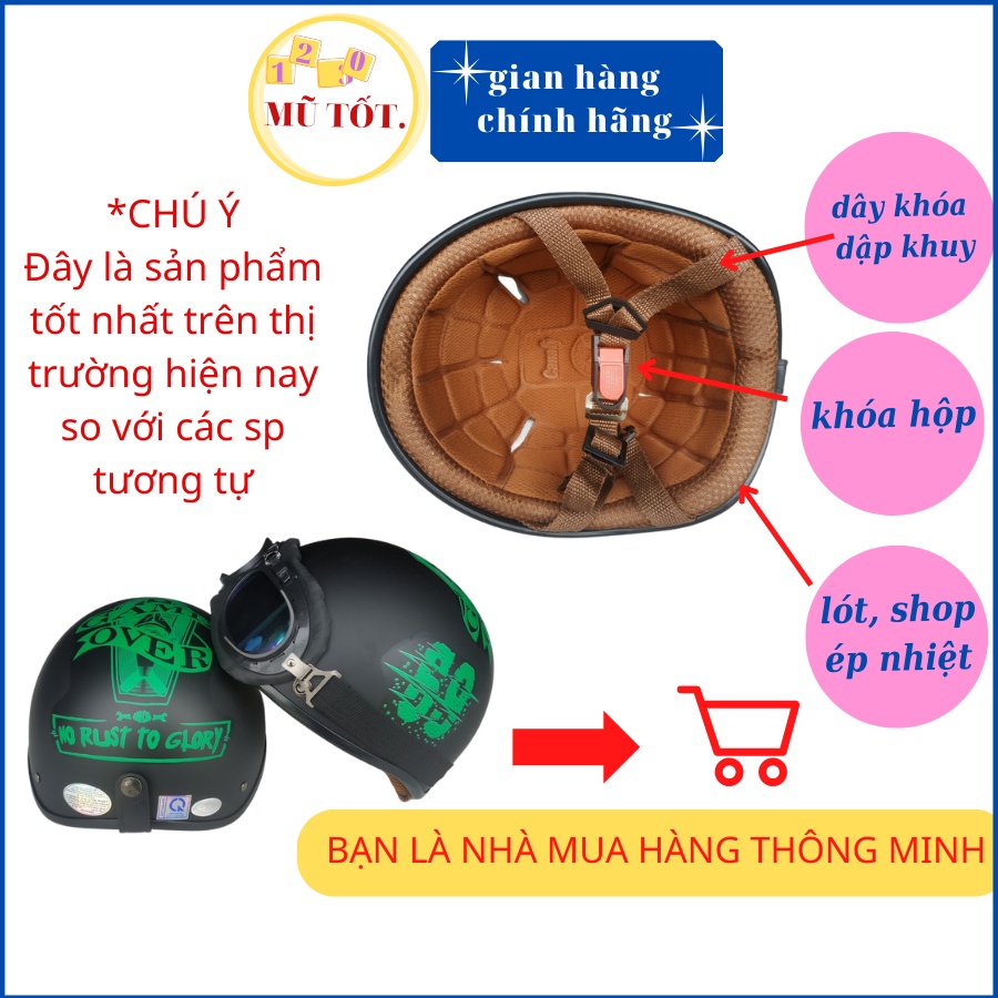Mũ bảo hiểm cute, nón nửa đầu, thương hiệu CANARY hàng chính hãng phân loại cao cấp dành cho các bạn trẻ