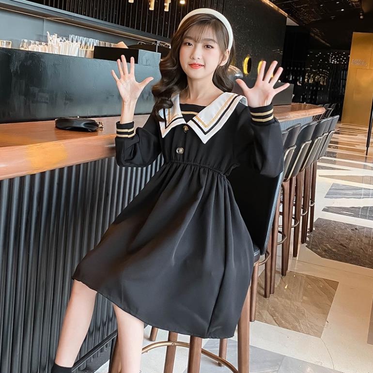 Váy đầm dài tay cho bé mập ☑️ váy thu đông cho bé gái size đại 25kg 30kg 35kg 40kg, 45kg