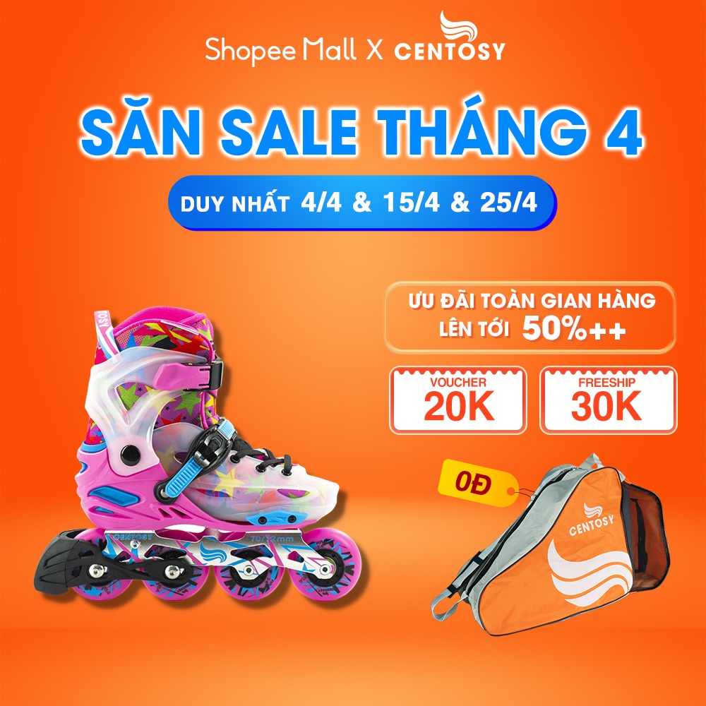 Giày Patin Trẻ Em Thi Đấu Cao Cấp [Centosy Kid Pro] - Có Form Giầy Chắc Chắn, Phanh An Toàn - Centosy Miền Bắc