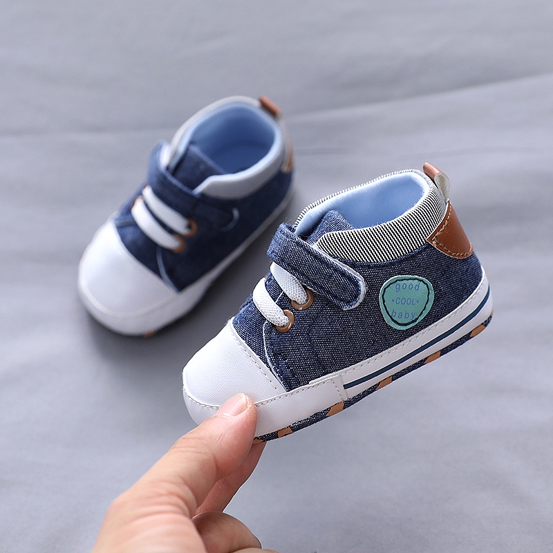 Giày Tập Đi Chống Trượt Bằng Vải Cotton Dành Cho Bé Trai