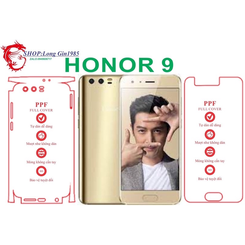 Honor 9 miếng dán trong Ppf mặt trước mặt sau chống va đập chống trầy xước tốt