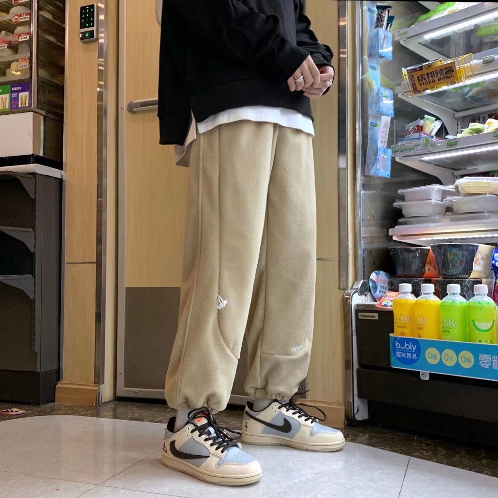 thời trang  bigsize bôngQuần Dài Ống Rộng In Chữ Phong Cách Hàn Quốc Thời Trang Cho Nam unisex simple jean Hàn Quốc