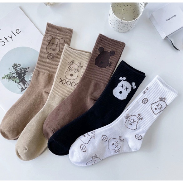 Vớ Tất hình Gấu cao cổ Nam Nữ siêu dễ thương và xinh xắn