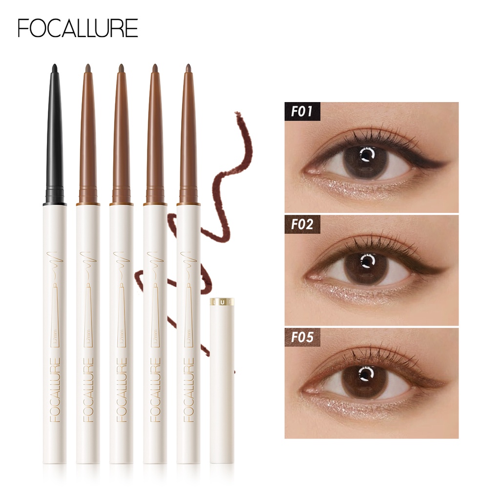 Bút Chì Kẻ Mắt Lấp Lánh PINKFLASH Focallure Siêu Mỏng Chống Nước Lâu Trôi 20g 1.7mm