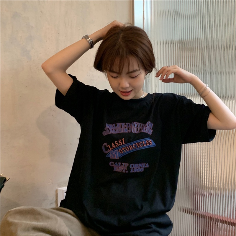 Áo thun NZN tay ngắn dáng rộng thiết kế mới thời trang mùa hè theo phong cách Hàn Quốc thời trang cho nữ