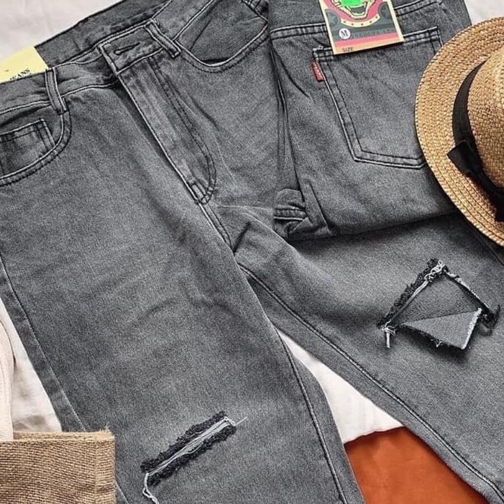 Q021 Quần bò jeans nữ Baggy jean lưng cao phong cách Cạp quần cao vừa phải chất bò dày đẹp không co giãn