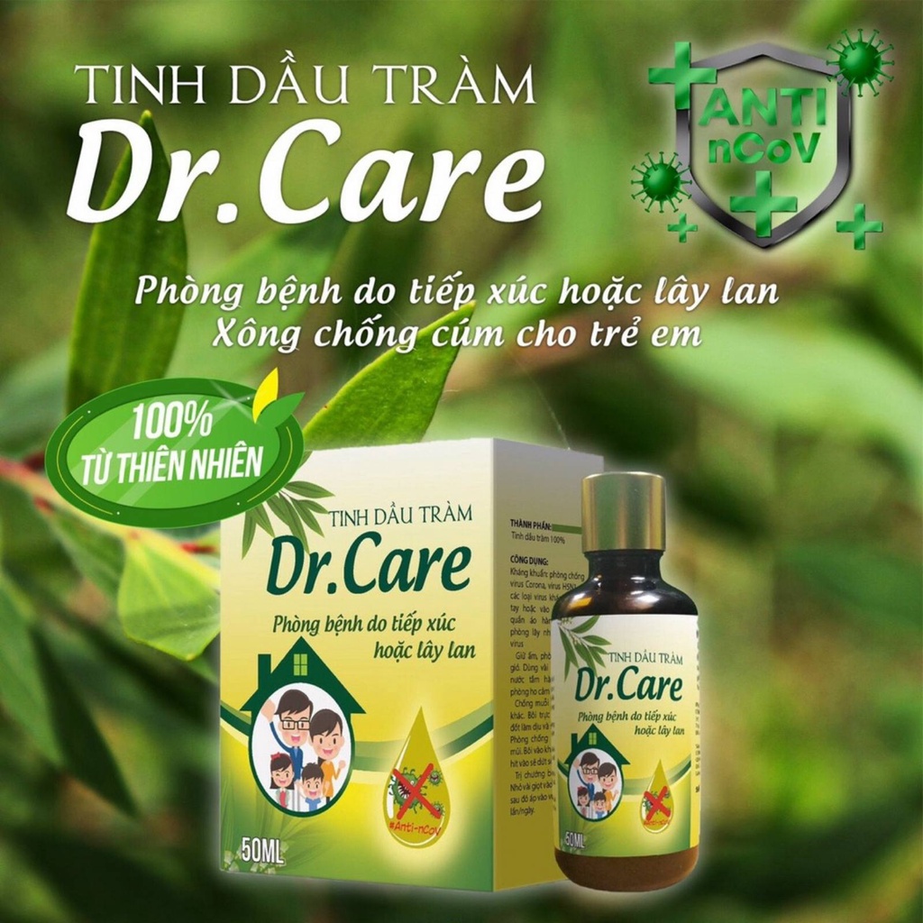 Tinh dầu tràm Dr.CARE 100% tự nhiên, chai 50ml/100ml