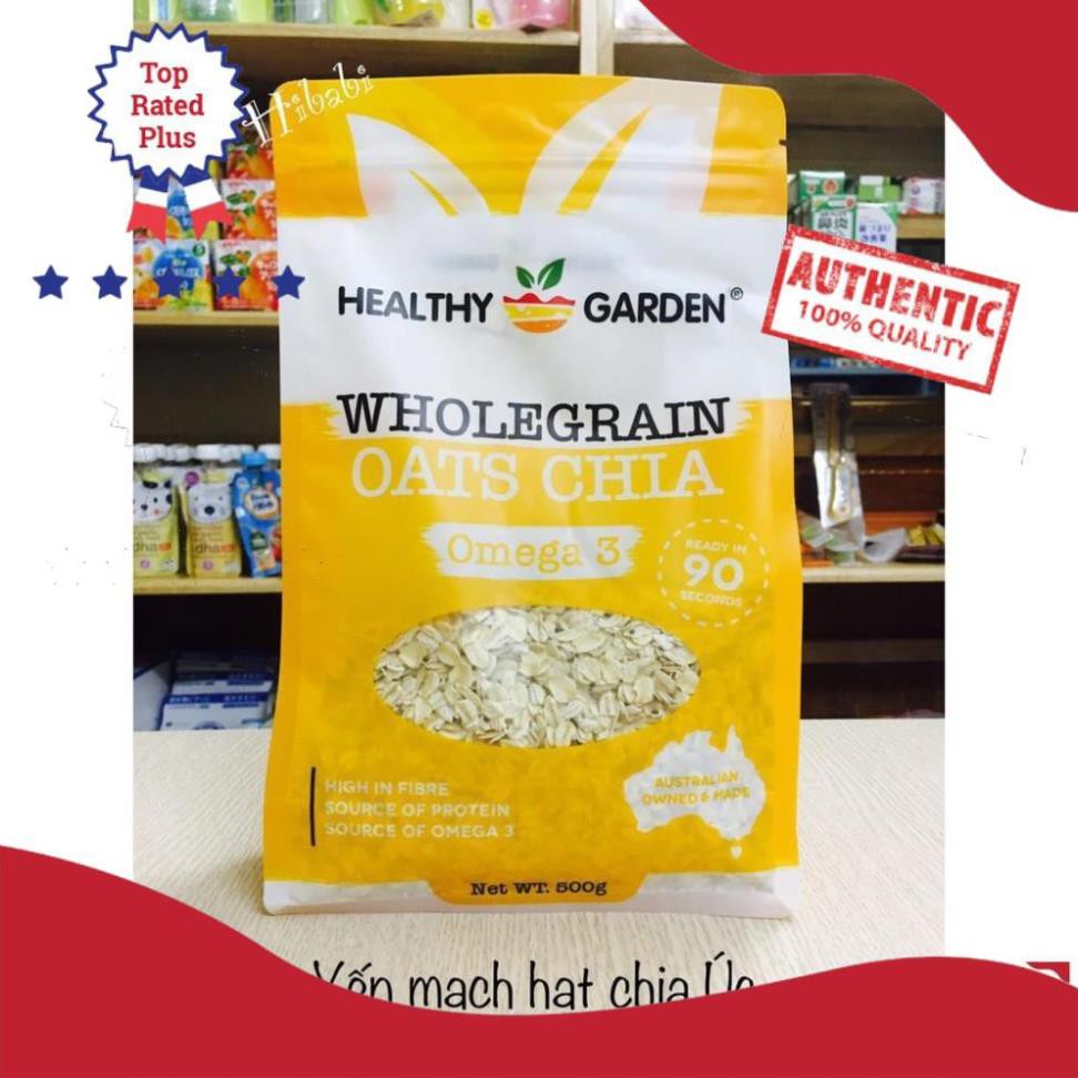 Yến mạch trộn hạt chia Whole Grain Oats Chia của Úc túi 500g PIPISHOP