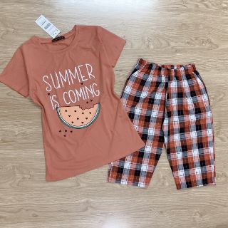 Bộ mặc nhà cotton dưa hấu