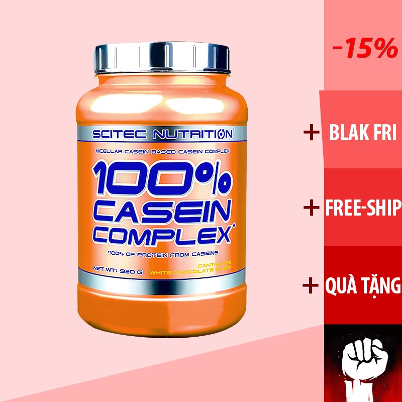 Casein | Scitec Casein Complex - Sữa Tăng Cơ Nuôi Cơ Ban Đêm 920G [30 lần dùng] - Chính Hãng