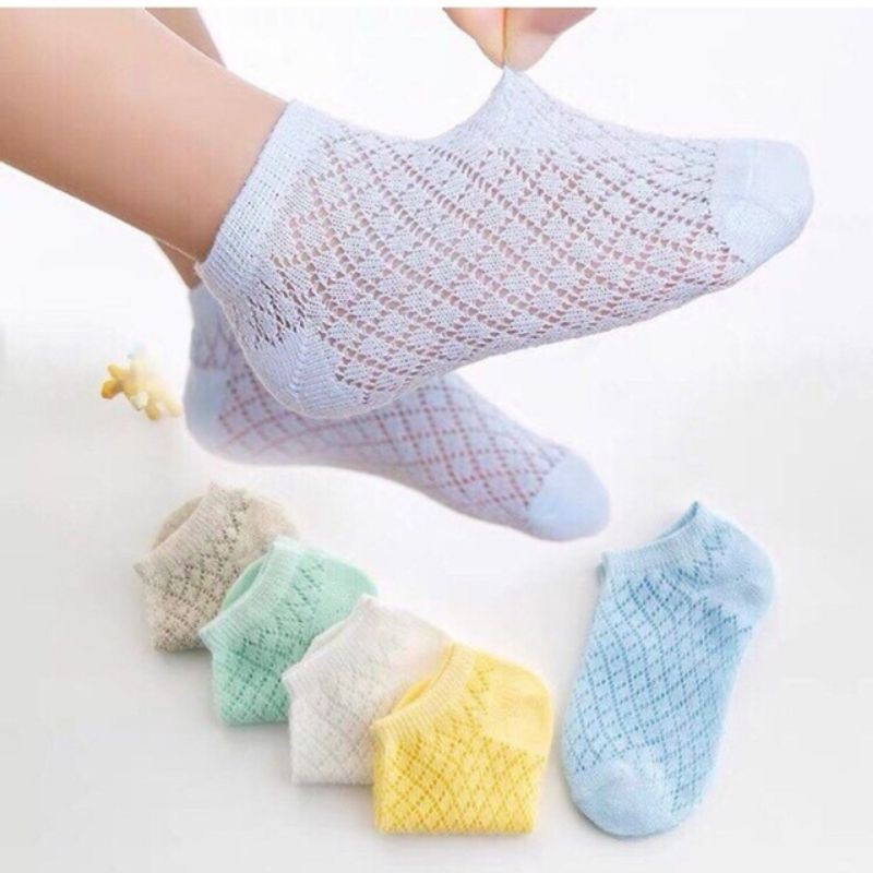 5 Đôi Tất Lưới Mùa Hè Cho Bé Trai Bé Gái 0-3 Tuổi