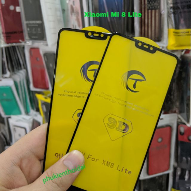 Cường lực 6D cho Xiaomi Mi 8 Lite full màn full keo ôm màn 2.5D viền mỏng trơn mượt cao cấp xe