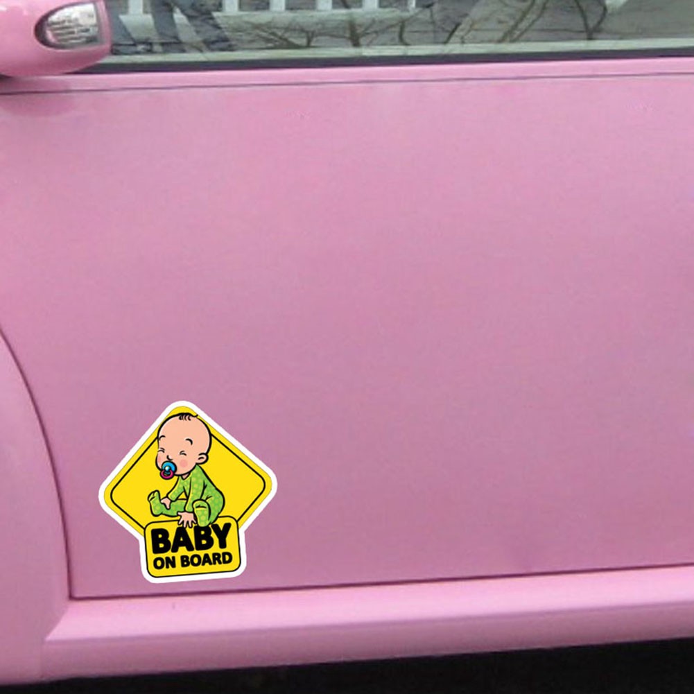 Decal dán xe hơi chữ Baby On Board Car