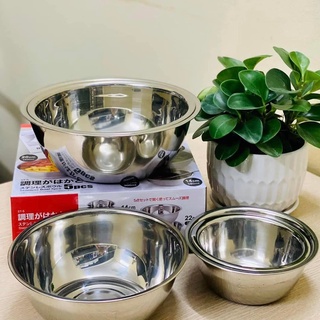 Bộ 5 bát trộn - âu trộn inox cao cấp xuất nhật