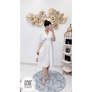 Bigsize Đầm xếp li eo D422