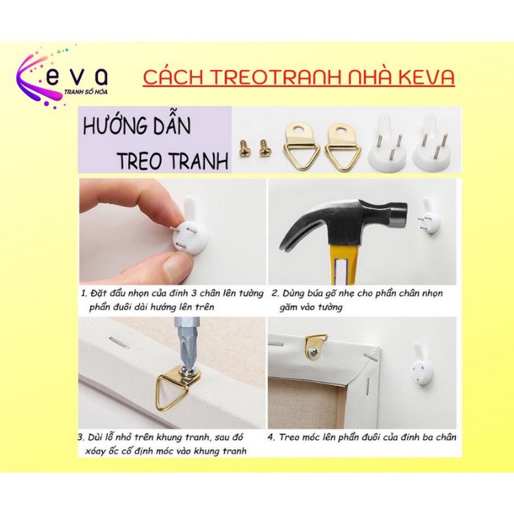 Tranh Số Hóa Keva Tự Tô Màu Theo Số Mẫu Hoa Mẫu Đơn - LRS430 Kèm Màu Acrylic Kích Thước 40x50cm