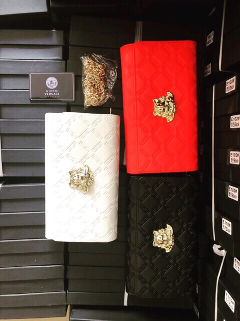 Versace full box. Túi versace. Clutch versace. Ví nữ cầm tay.