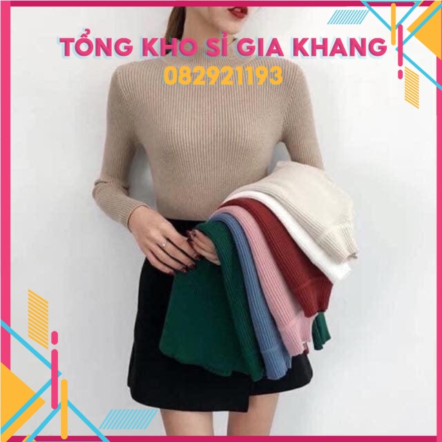 Áo len cổ 3 phân tăm nữ