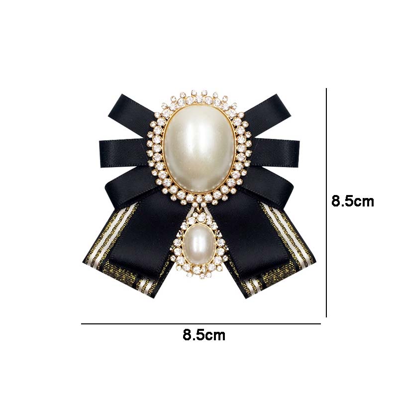 Cài Áo Hình Nơ Đính Ngọc Trai Thời Trang Cho Nữ