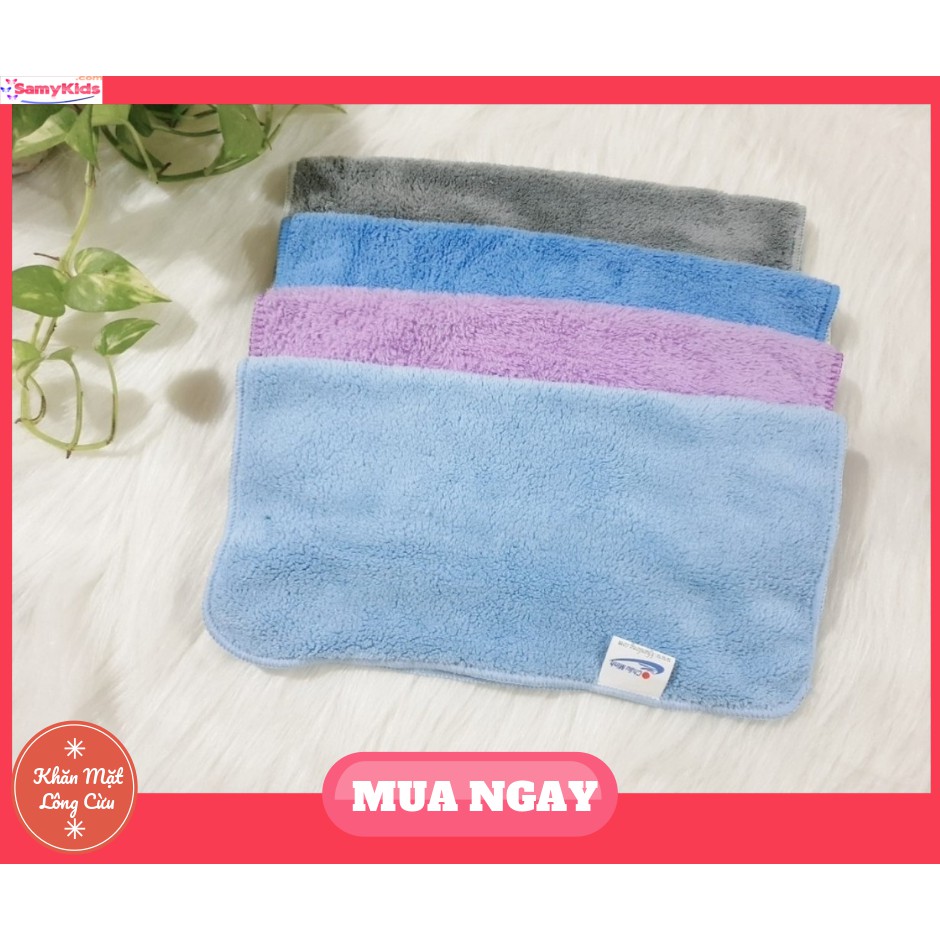 Combo 5 chiếc khăn vuông lông cừu cao cấp cho bé. Khăn siêu mềm mại, siêu thấm dễ dàng lau mặt cho bé